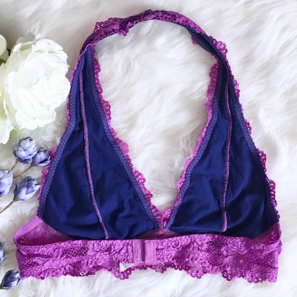 Free People lace halter bra - purple - Picture 3 of 5